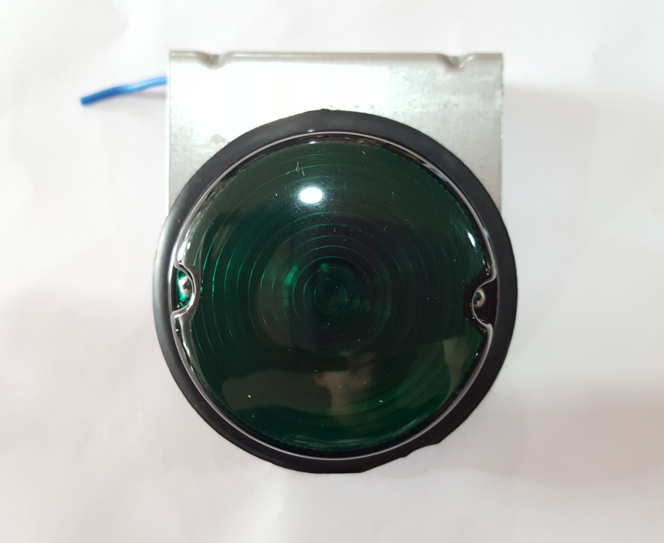ไฟสต็อปแลมป์ ฝากลม ดวงเดี่ยว 12V / 24V (ราคาต่อ 4 ดวง) สีเขียว