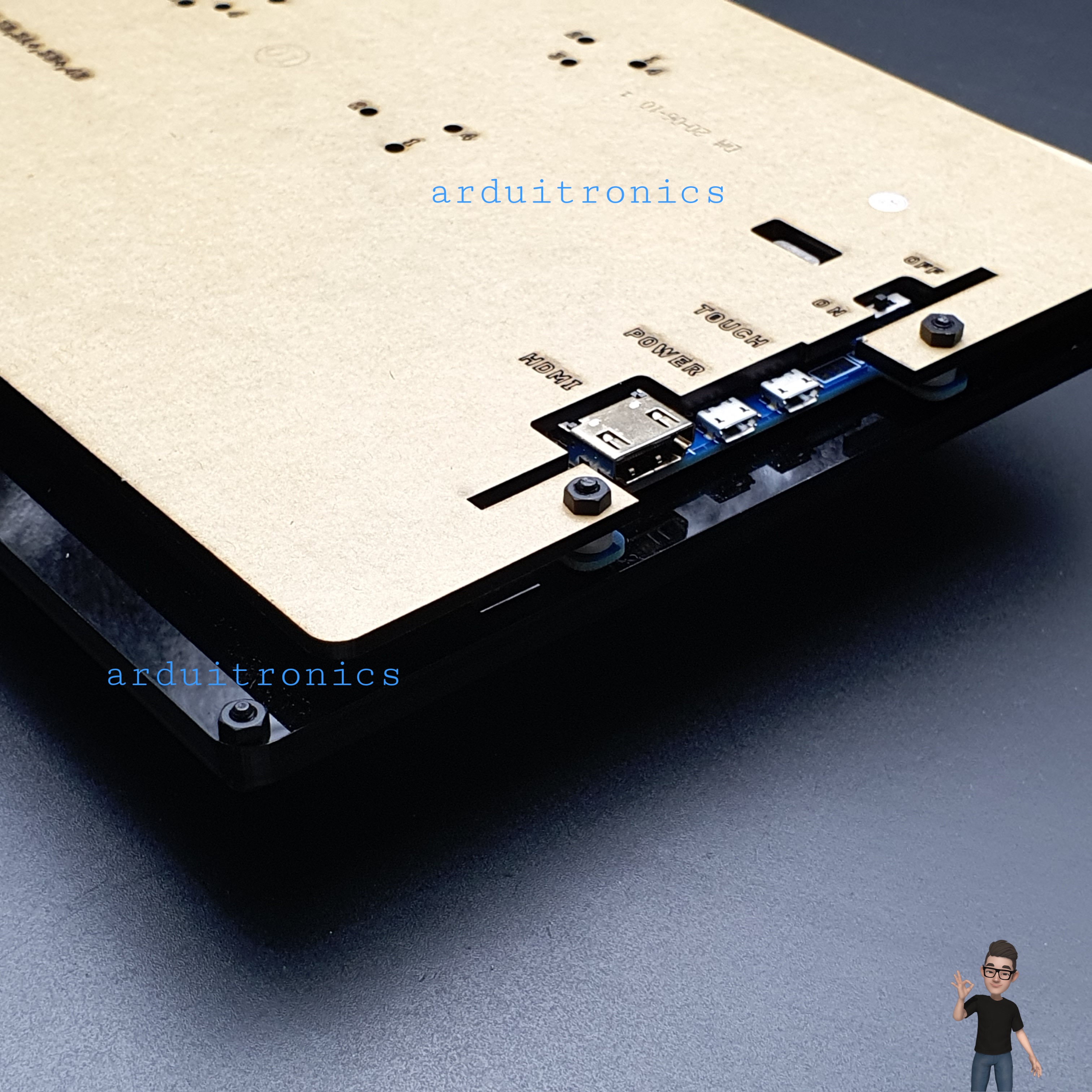 [ยี่ห้อ Waveshare] จอ 10.1inch Capacitive Touch Screen LCD (B) with Case, 1280×800, HDMI, IPS Screen, Low Power for Raspberry Pi and Nvidia