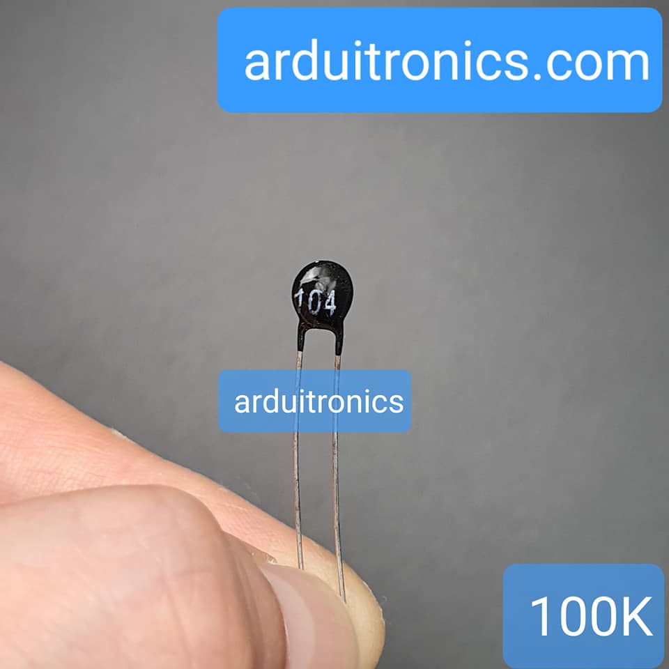 100K Thermistor เซนเซอร์วัดอุณหภูมิ แบบตัวต้านทานปรับค่าได้ 104 จำนวน 1 ชิ้น