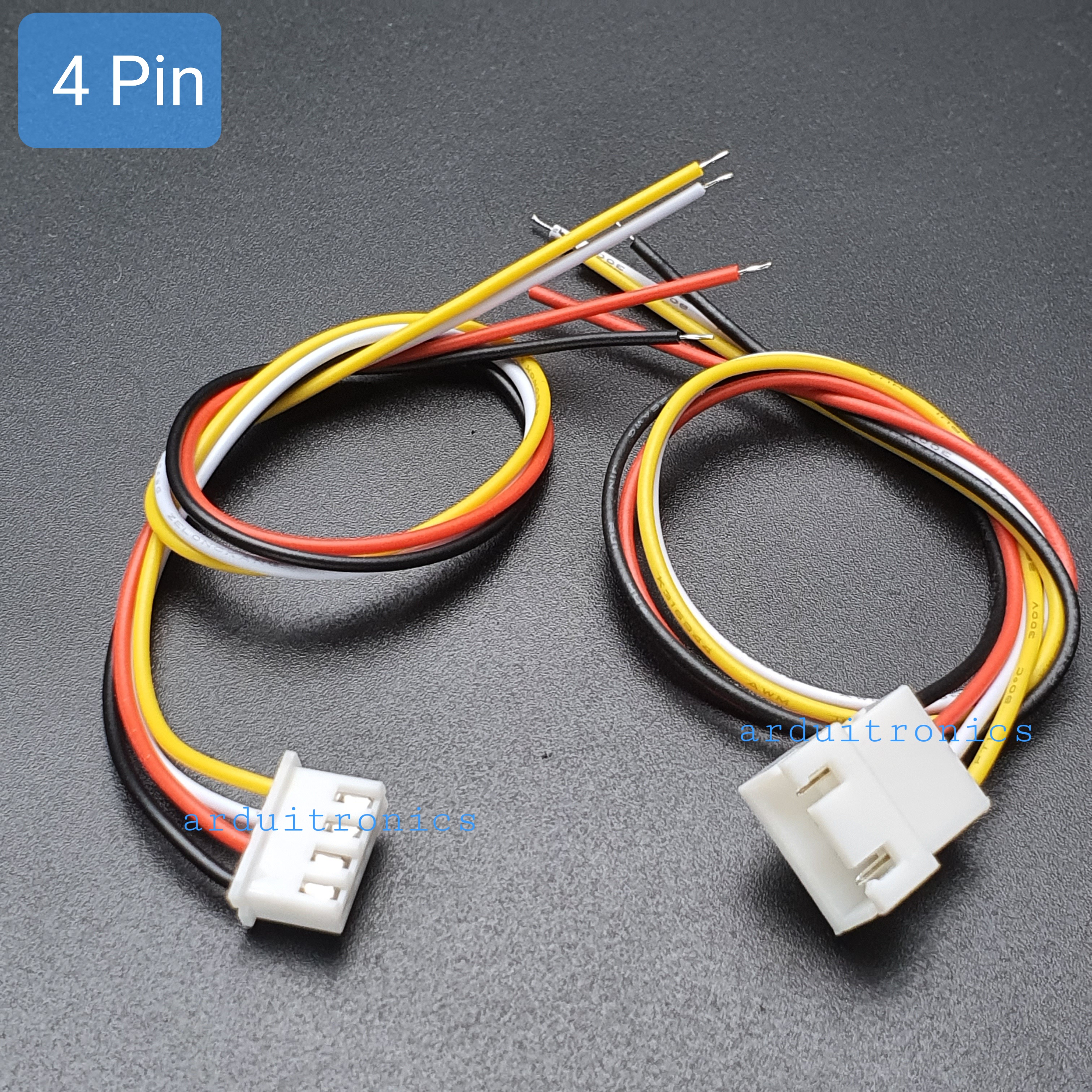 สายไฟ xh2.54mm 4-Pin Female + Male Head ยาว 20cm (2 เส้นคู่ หัวตัวผู้และหัวตัวเมีย)