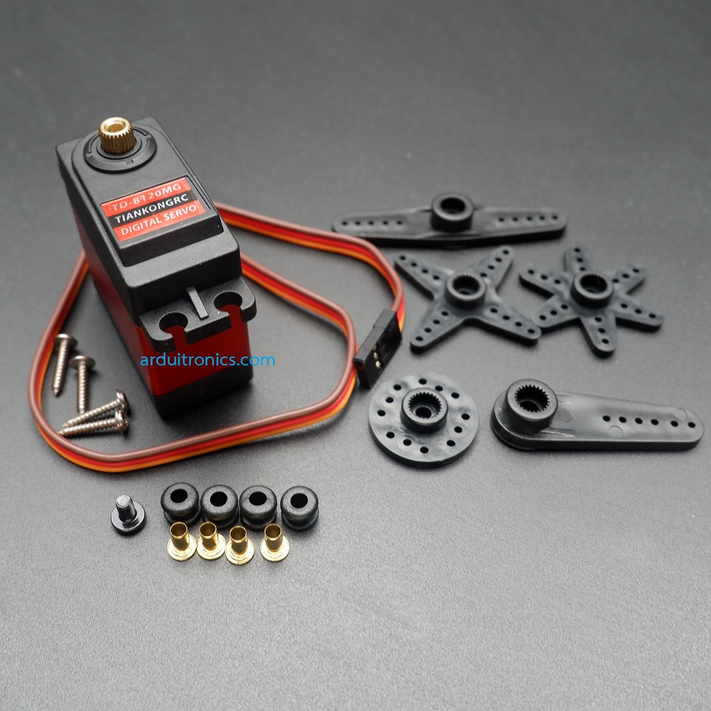 20KG TD8120MG High Torque Metal Shell Large Angle Digital Steering Gear Servo Motor