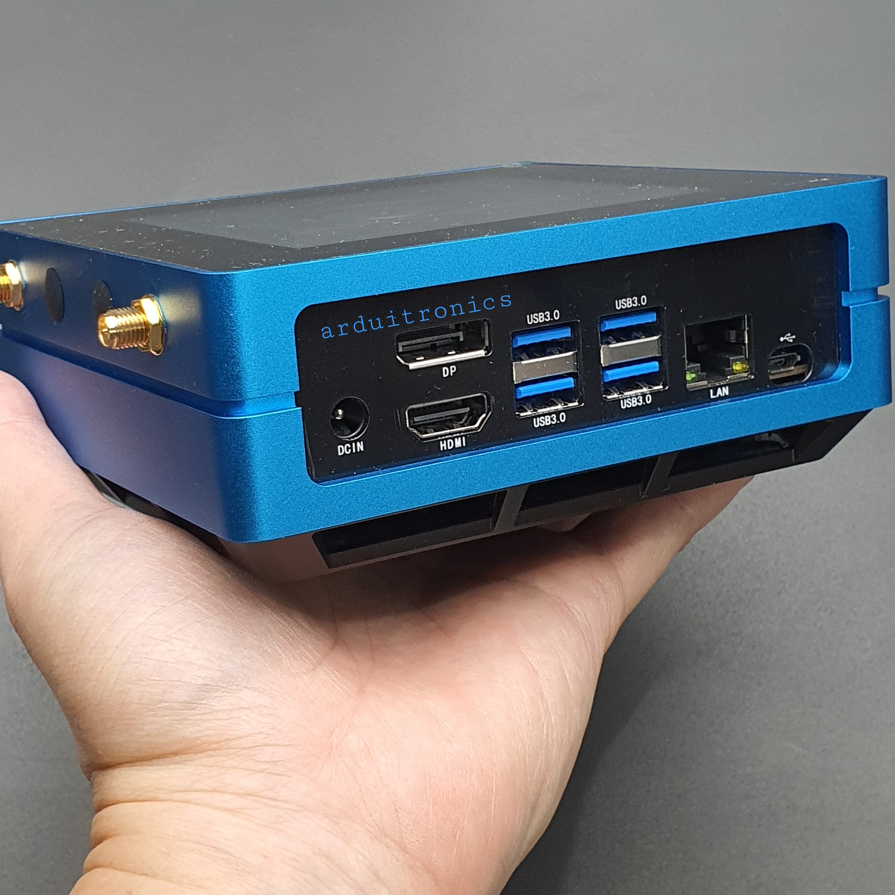 [สินค้า Pre-order] Jetson SUB Mini PC-Blue with Jetson Xavier NX Module, Aluminium Case with Cooling Fan, 128GB SSD, WiFi, Antennas and pre-installed JetPack System - Seeed Nvidia