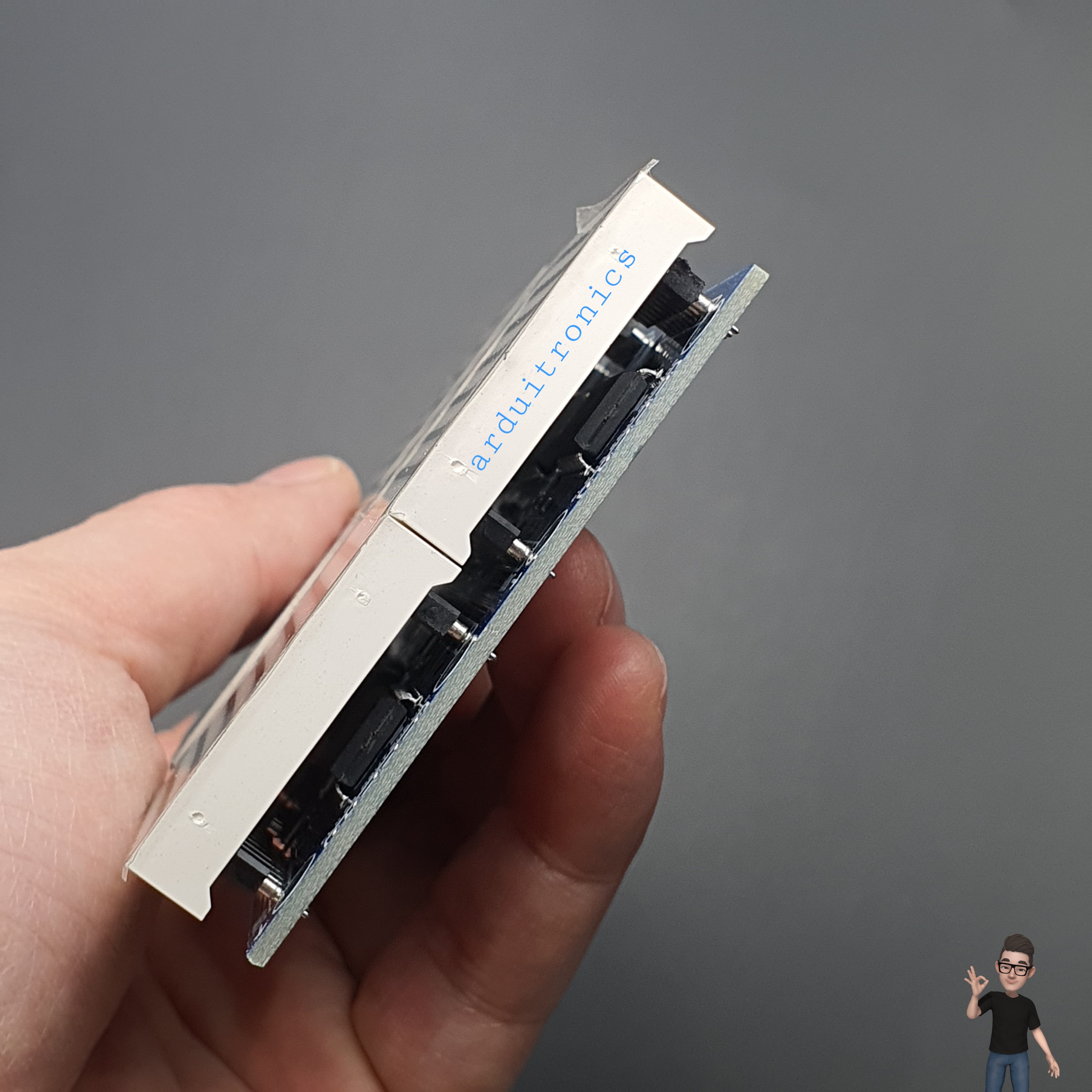 [สีแดง] LED Matrix Driver MAX7219 IC Driver Module + LED Dot Matrix 8x8 ขนาด 32mm x 32mm 8 ชุด (2 x 4)