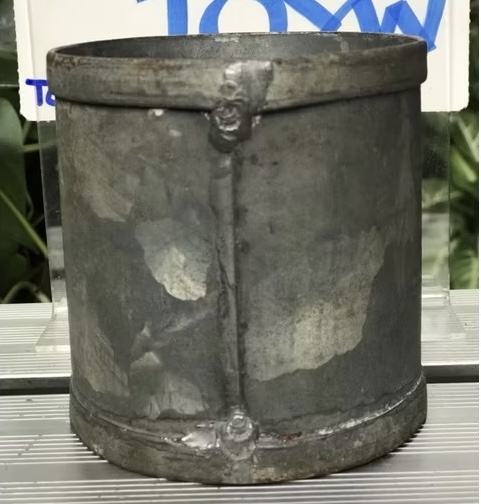 ของโบร่ำโบราณ ราคาต่อชิ้น ลิตรตวงข้าวสังกะสี ลิตรตวงข้าวโบราณ ขนาด 0.5 ลิตร ตอกครุฑและเลขกำกับ ไม่ผุไม่รั่ว