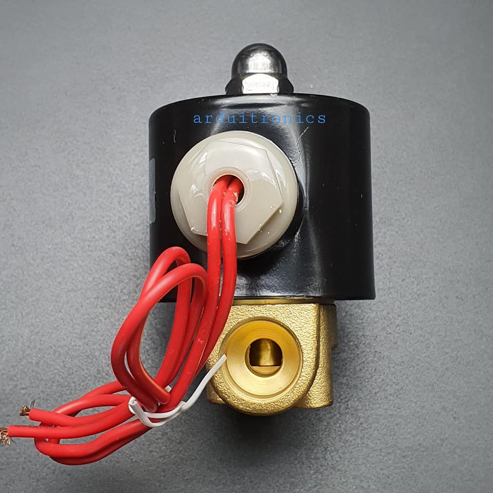 โซลินอยวาล์ว ทองเหลือง (Solenoid Valve Normally Closed) 3 หุน (3/8") 220VAC - ยี่ห้อ Senya 2W-040-10