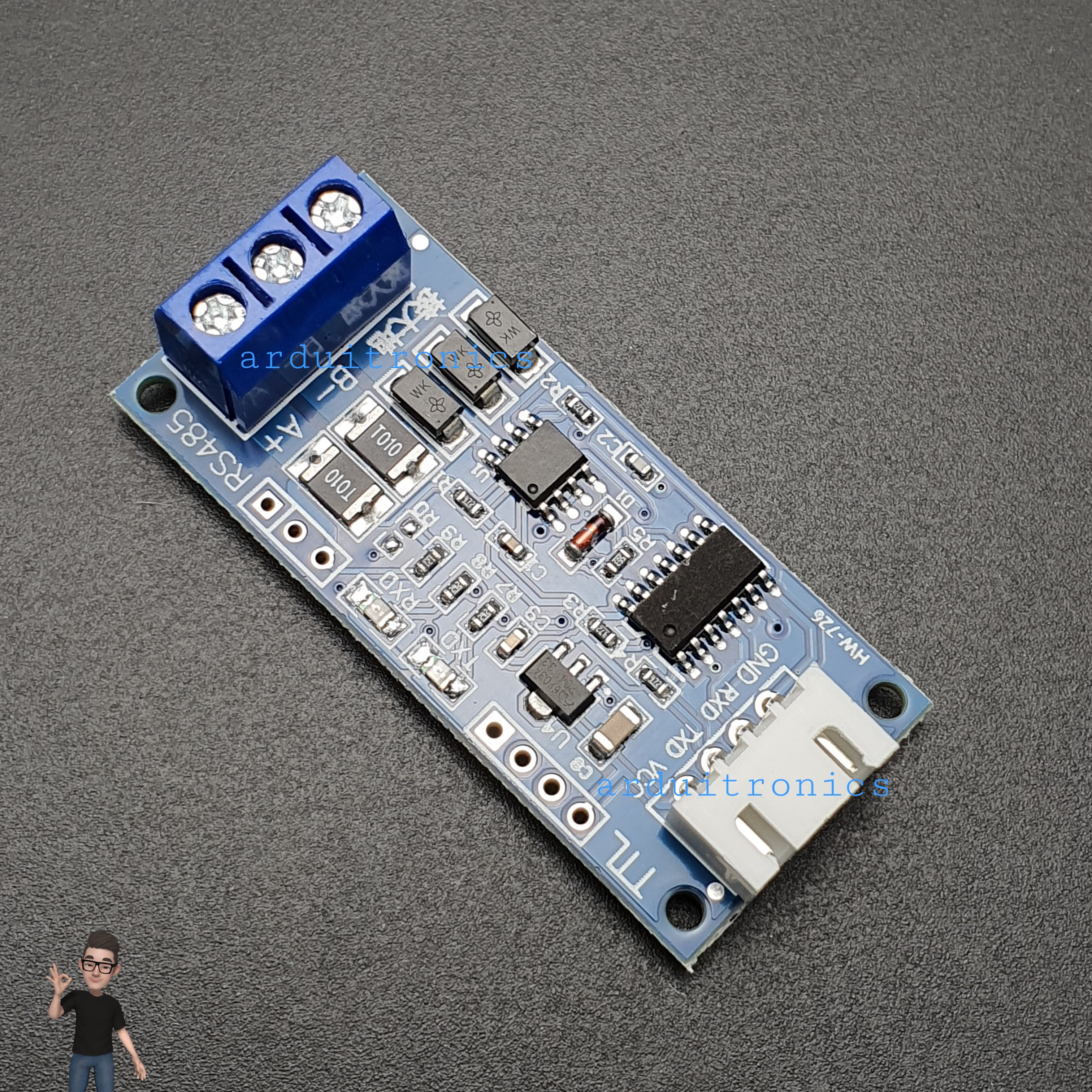 โมดูลแปลงสัญญาณ TTL เป็น RS485 TTL to RS485 Module Automatic Flow TTL Signal Single-Chip Serial Port + Free Cable