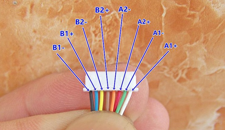Micro Stepping Motor - 8mm ( Two Phase Four Wire Two Motors Gear Size 2.2mm )