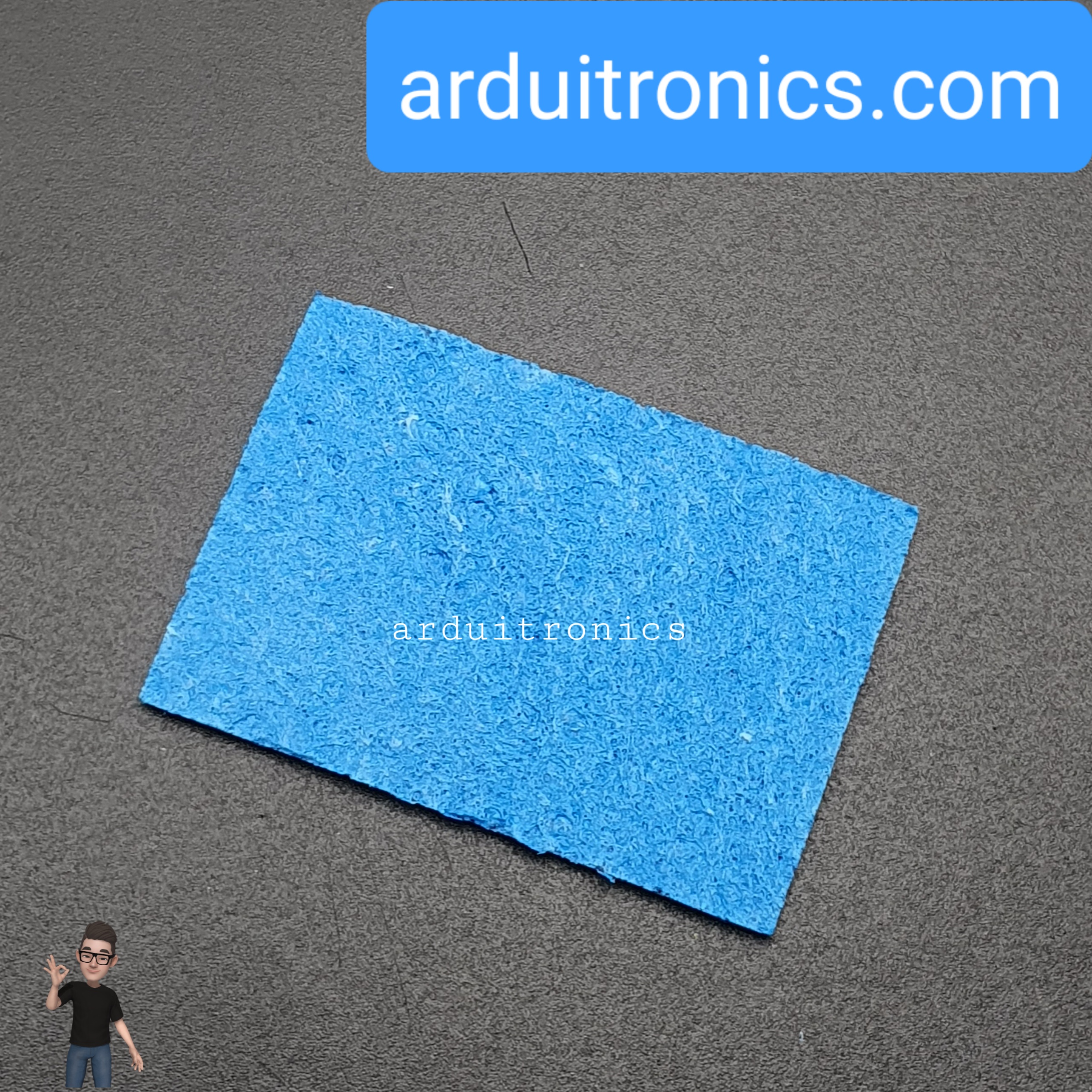 ฟองน้ำทำความสะอาดปลายหัวแร้งบัดกรี (สีฟ้า) Soldering Iron Tip Cleaning Sponge