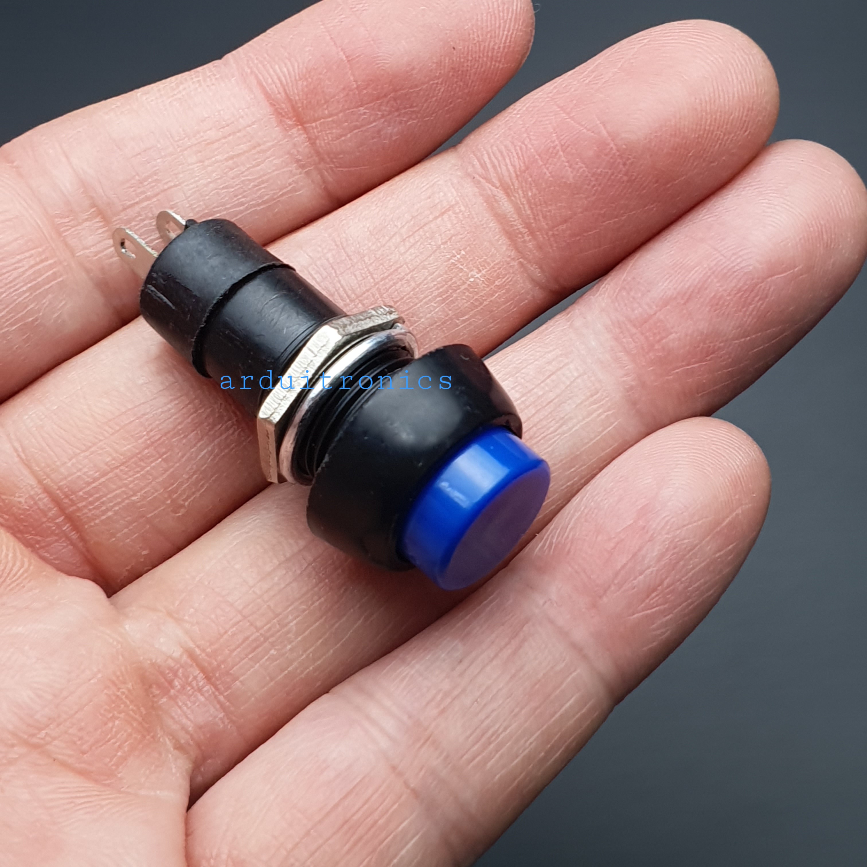 สวิตช์ กดติด กดดับ 250V 3A (สีน้ำเงิน) - Blue