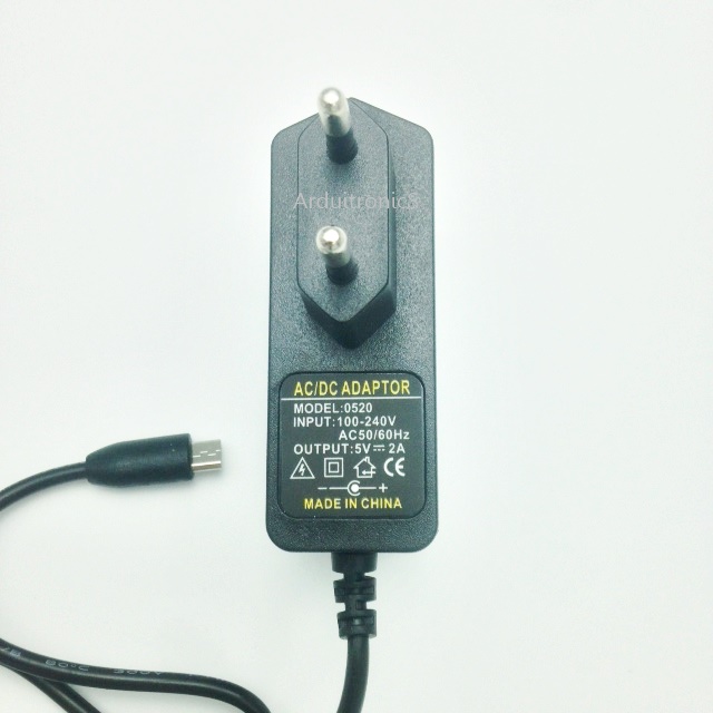 micro USB Power Supply Adapter 5V 2A (ปลั๊กหัวกลม)