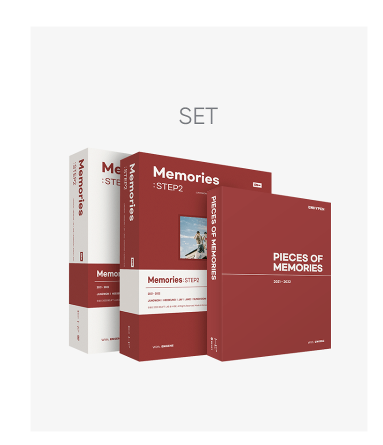 ENHYPEN - Memories : STEP 2 DIGITAL CODE + DVD + PIECES OF MEMORIES [2021-2022] SET - ส่ง เรือ