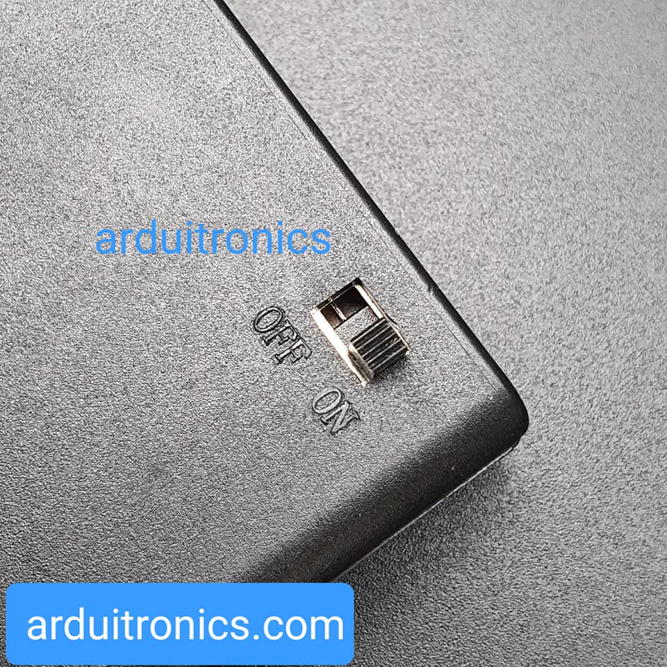 Battery Box รางถ่าน 4 ก้อน AA 6V (ก้อนละ 1.5V) แบบมีฝาปิด และมีสวิทช์เปิดปิด