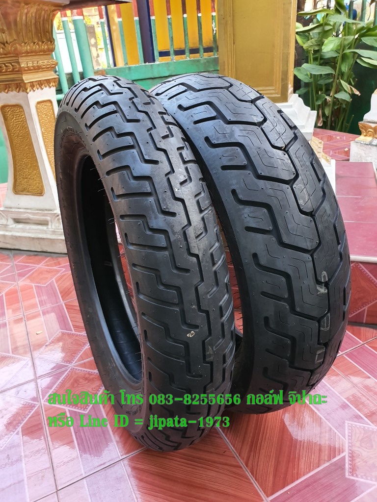 (Dunlop) ยางนอก Dunlop D404 ติดรถ Honda Rebel 300 (ขายเป็นคู่)