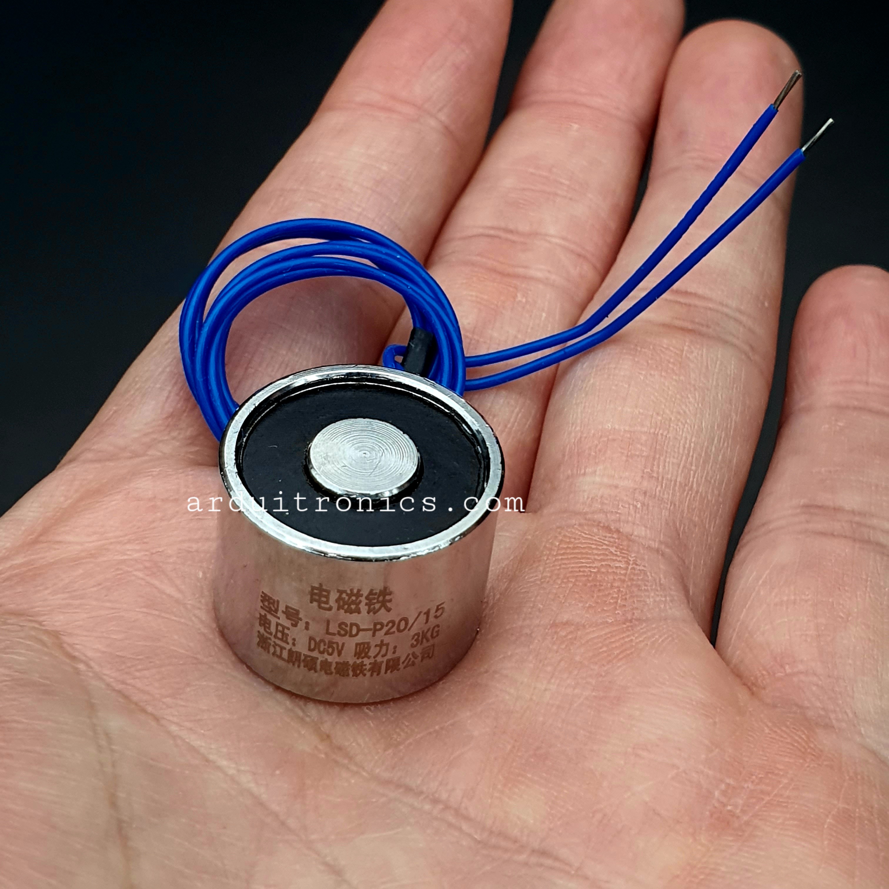 5V Electromagnet (3Kg Holding Force)