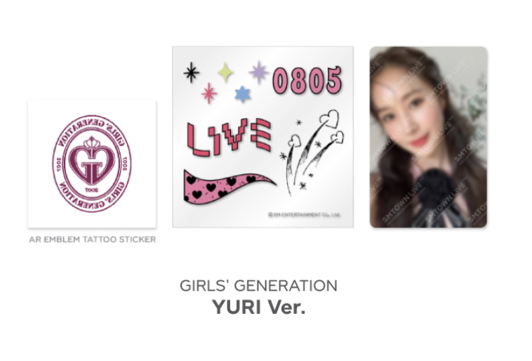 SMTOWN LIVE 2022 : SMCU EXPRESS @ HUMAN CITY_SUWON OFFICIAL MD -AR Tattoo Sticker set (ได้ photo card ) - GIRLS' GENERATION - yuri