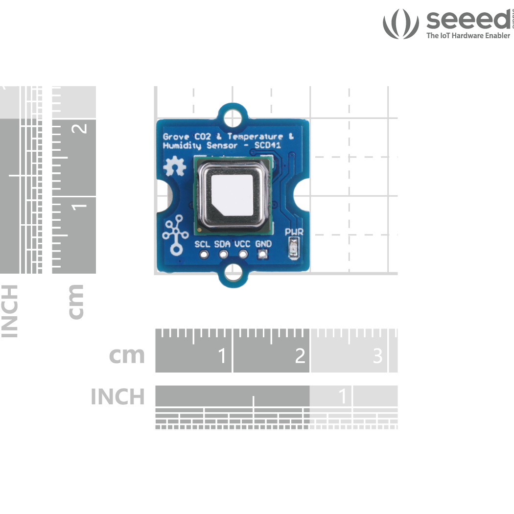 Grove - CO2 & Temperature & Humidity Sensor - SCD41 แถมสาย Grove cable (แท้จาก SeeedStudio)