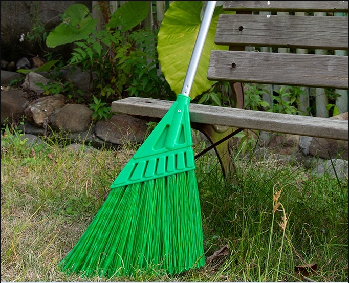 ไม้กวาด ,ไม้กวาดสนาม,ใบไม้, (ไม้กวาด เทศบาล),ไม้กวาดเส้นใยพลาสติกแข็ง,ไม้กวาดพลาสติก