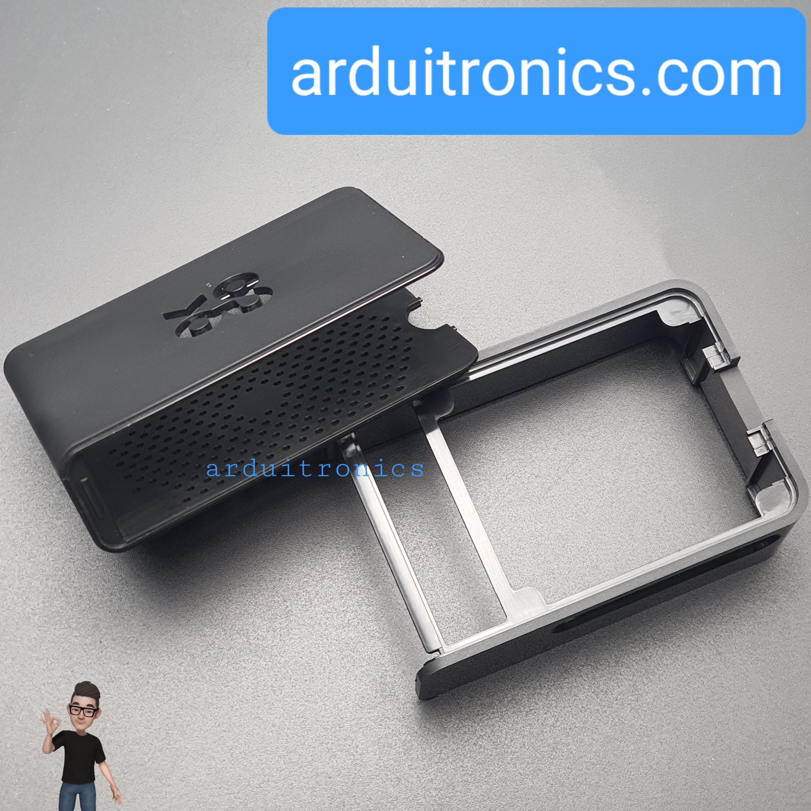 Official Case for Raspberry Pi 4ฺB ฺBlack - แบบฝาเลื่อน (สีดำ)