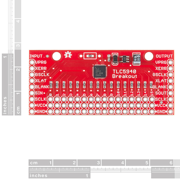 16 Channel LED Driver Breakout- TLC5940 (SparkFun) - Arduino, Raspberry ...