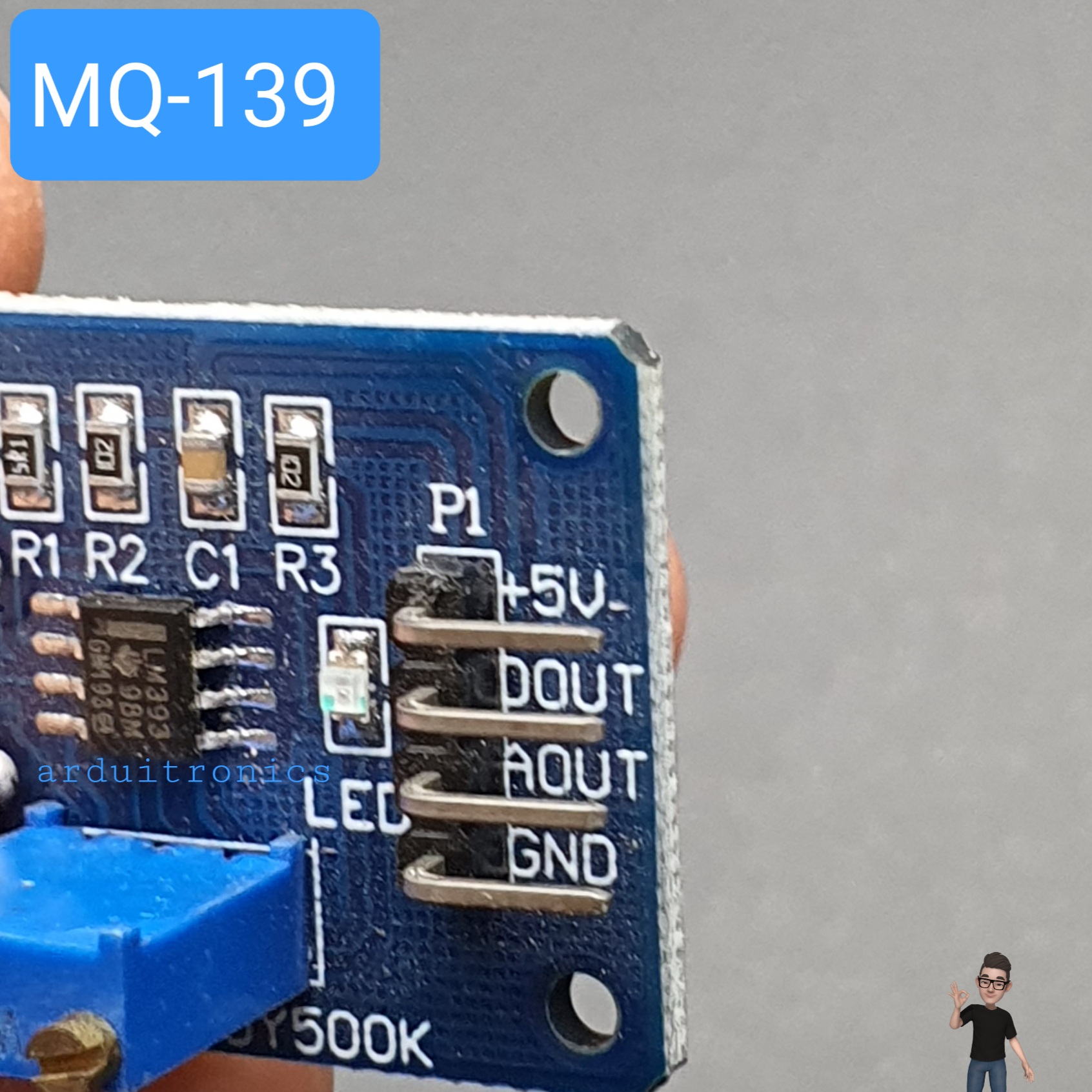MQ139 Gas Sensor Module (สารทำความเย็น Freon : R11, R22, R113, R134A, R409A, R410A) MQ-139