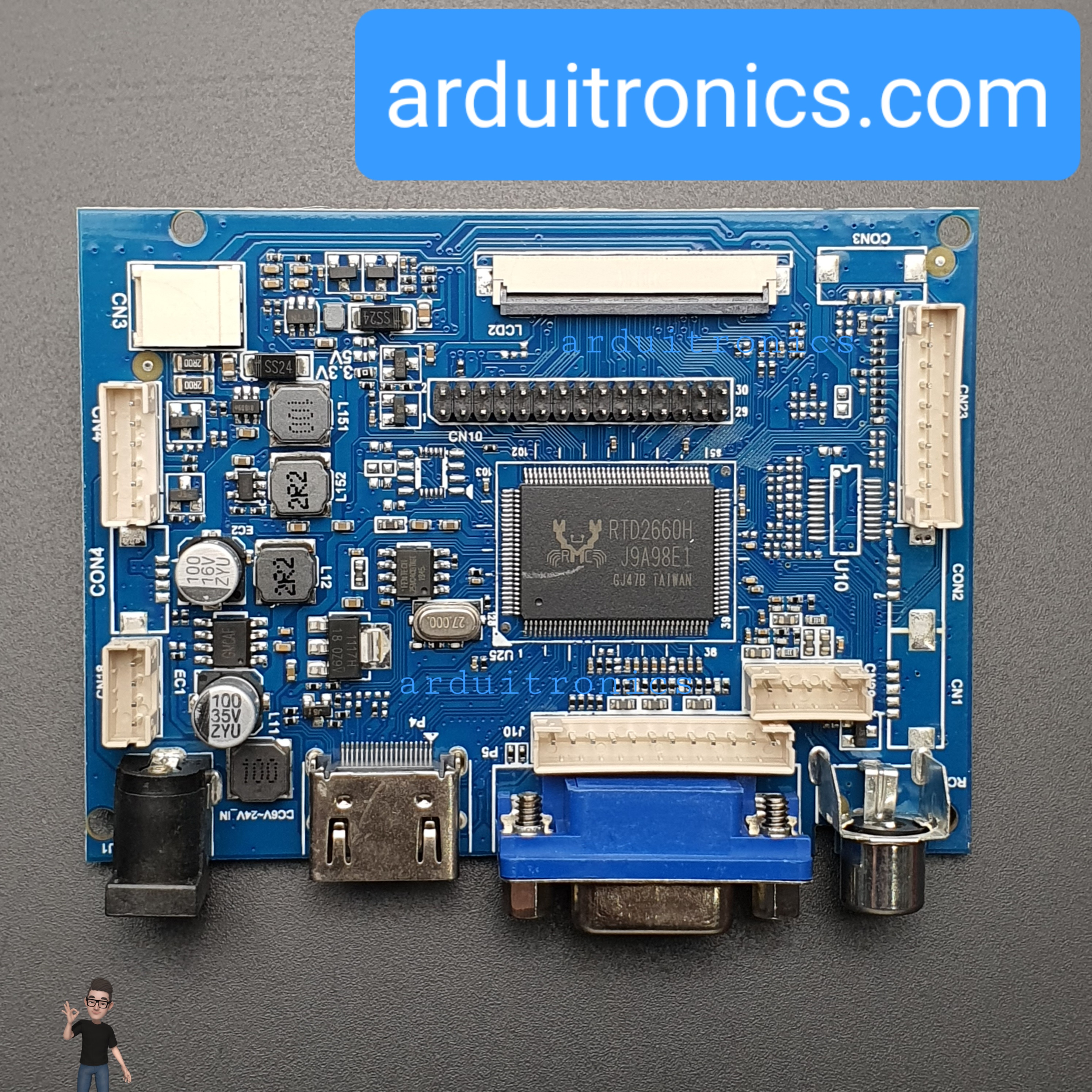 7 inch HD Desktop Display for Raspberry Pi + Rack (Version 2)