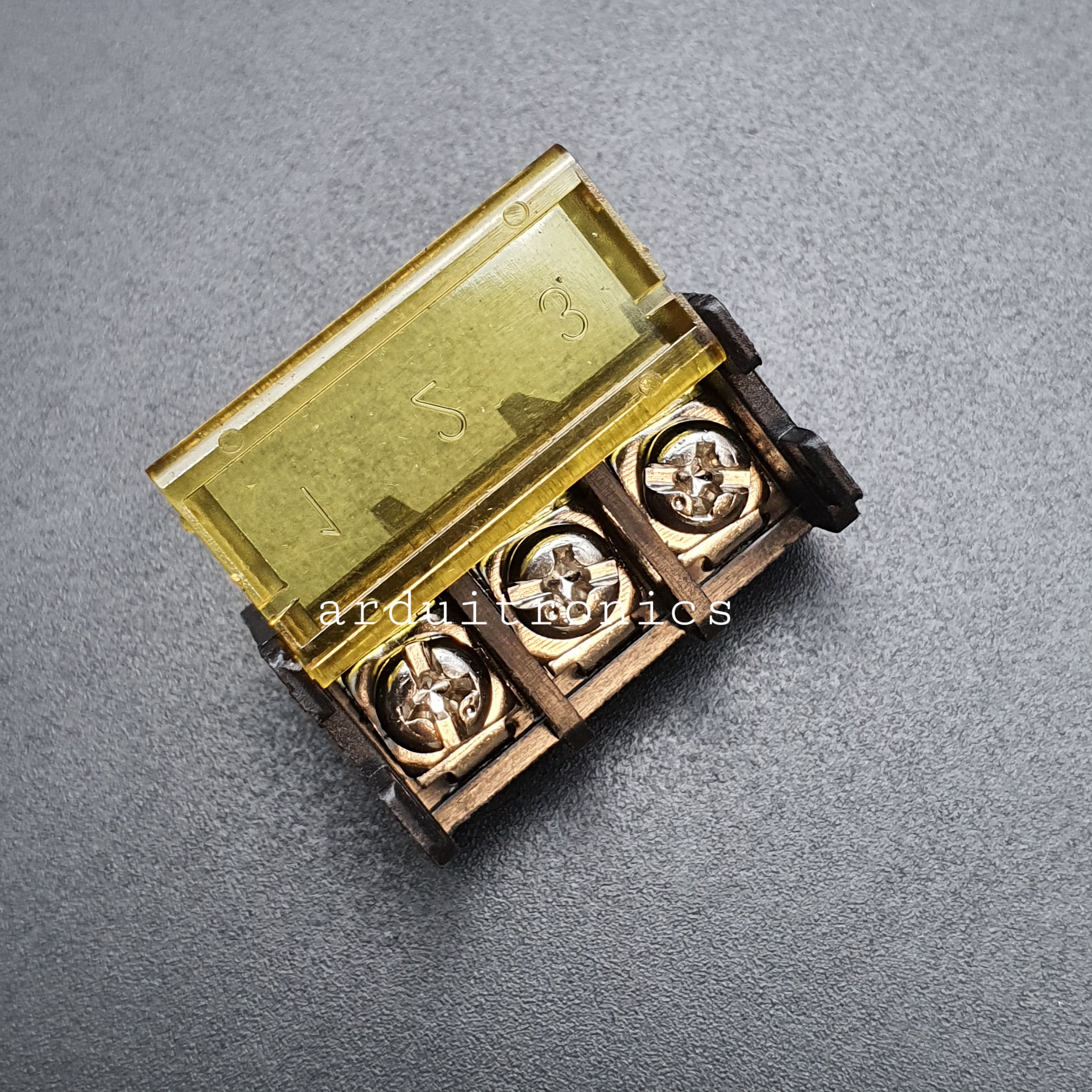 ขั้วต่อ Terminal Block HB-9500 (25A) แบบ 3 ช่อง แบบมีฝาครอบ