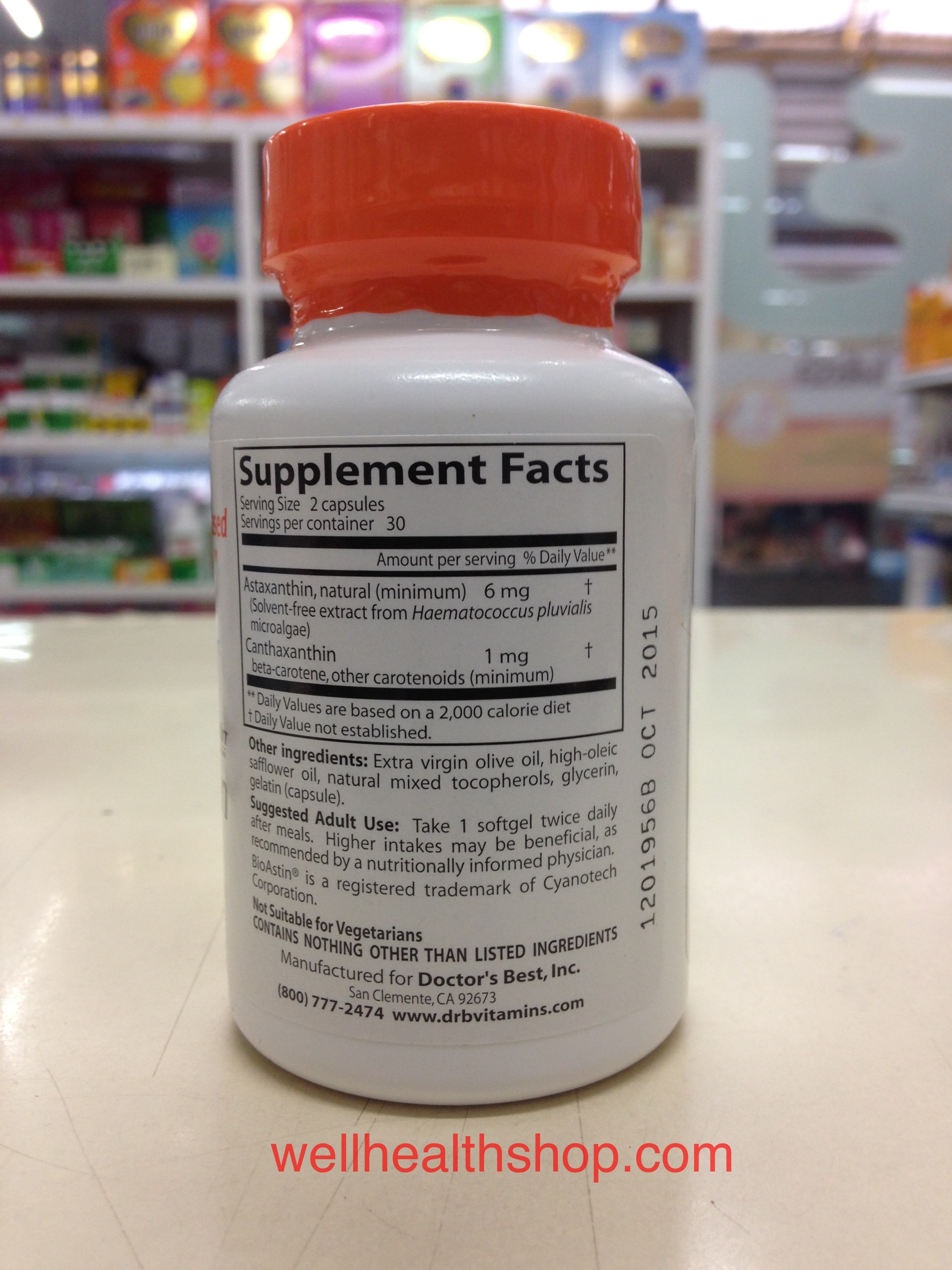 Astaxanthin Doctor's BEST 60 Solfgels