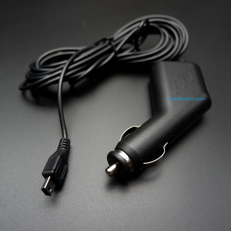 สาย Mini USB Charger มีหัวต่อเสียบกับที่เขี่ยบุหรี่ในรถ (ยาว 3.5 เมตร)