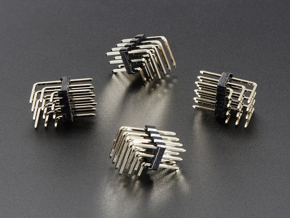3x4 Right Angle Male Header - 4 pack (Adafruit)