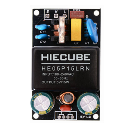 HIECUBE (HE05P15LRN) AC-to-DC Switching Power Supply Module 220VAC to 5VDC 3A with EMC Filter CE Certification Genuine แหล่งจ่ายไฟ 5V 3A
