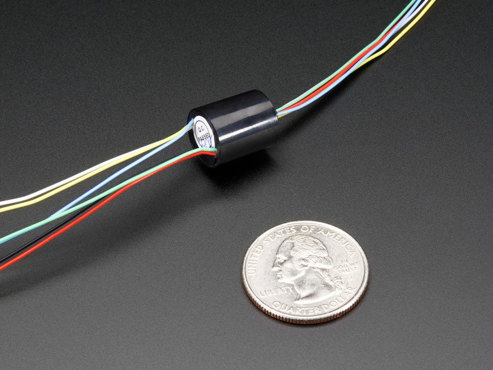 Miniature Slip Ring - 12mm diameter, 6 wires, max 240V @ 2A (ของแท้จาก Adafruit)