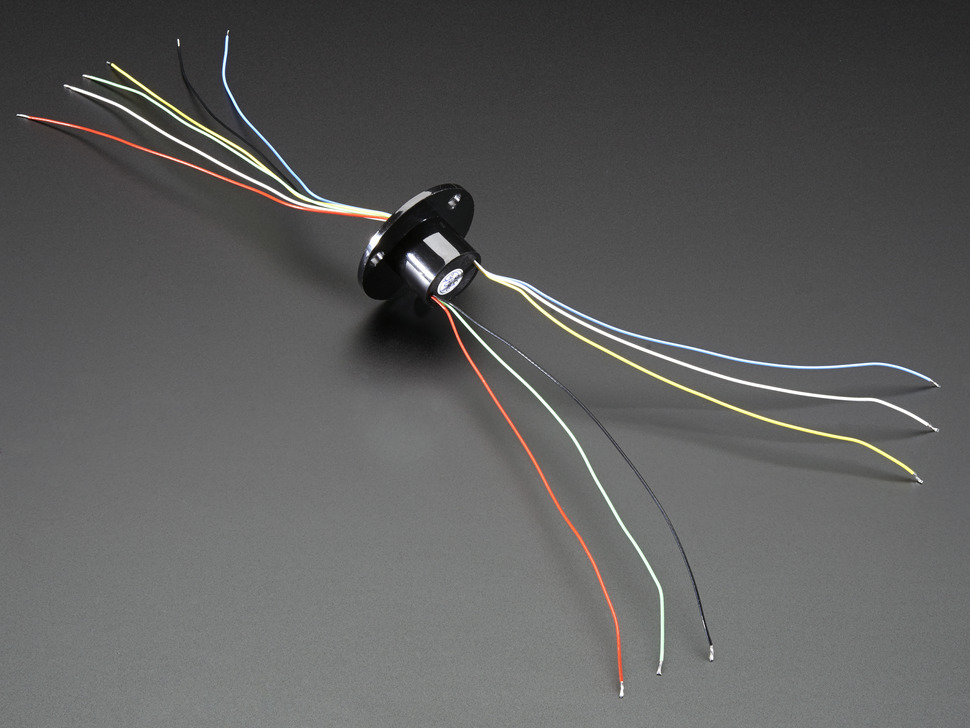 Slip Ring with Flange - 22mm diameter, 6 wires, max 240V @ 2A (ของแท้จาก Adafruit)
