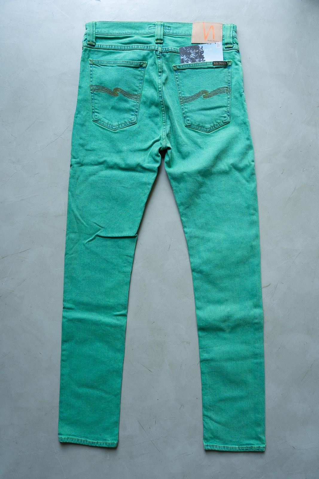 [DEFECT] High Kai Icon Green ยีนส์เขียวเอวสูง ทรงสกินนี่ Nudie Jeans ของแท้ 100%
