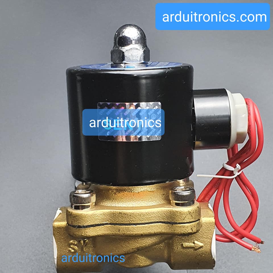 โซลินอยวาล์ว ทองเหลือง (Solenoid Valve Normally Closed) 4 หุน (1/2") 220VAC - ยี่ห้อ Senya 2W-160-15