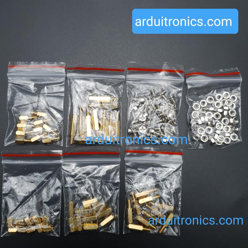 ชุดน็อต+สกรู Pack Nut Screw Copper Column 6+6 10+6 15+6 M3 nut 3x6 screw 6mm hollow 10mm hollow