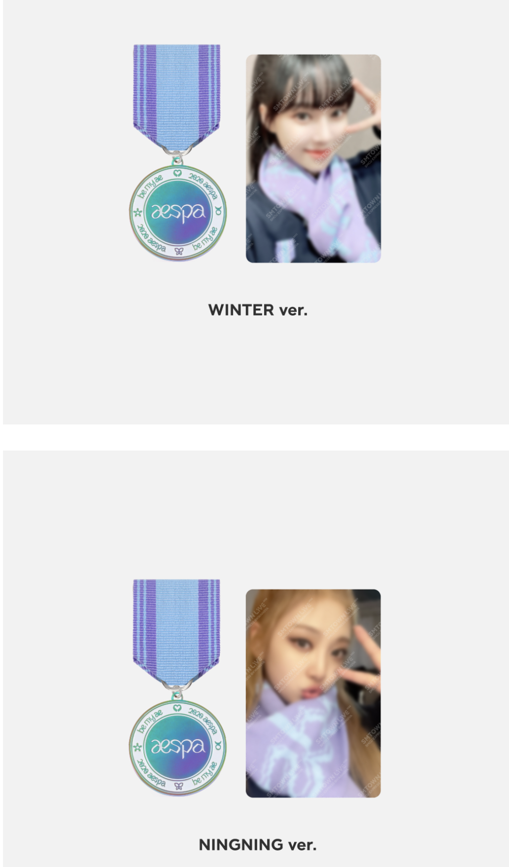 SMTOWN - ของสะสม SMTOWN LIVE 2022 : SMCU EXPRESS KWANGYA OFFICIAL MD - Aespa - Emblem Badge ระบุ ชื่อ ที่ต้องการ