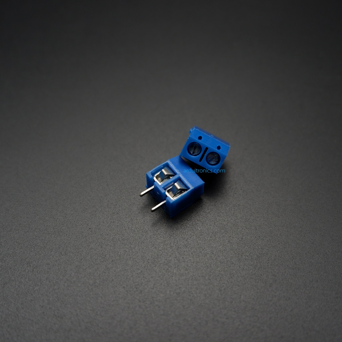 Screw Terminal Block 2 Pin Connector 5mm Pitch คอนเน็คเตอร์แบบสกรูหมุน 2 ขา สีน้ำเงิน ระยะห่างระหว่างขา 5 มม. (จำนวน 1 ชิ้น)
