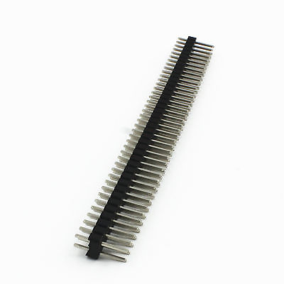 ก้างปลา 2x40P 2.54mm Pin Header Dip Straight Double Row 2X40 Pin สีดำ
