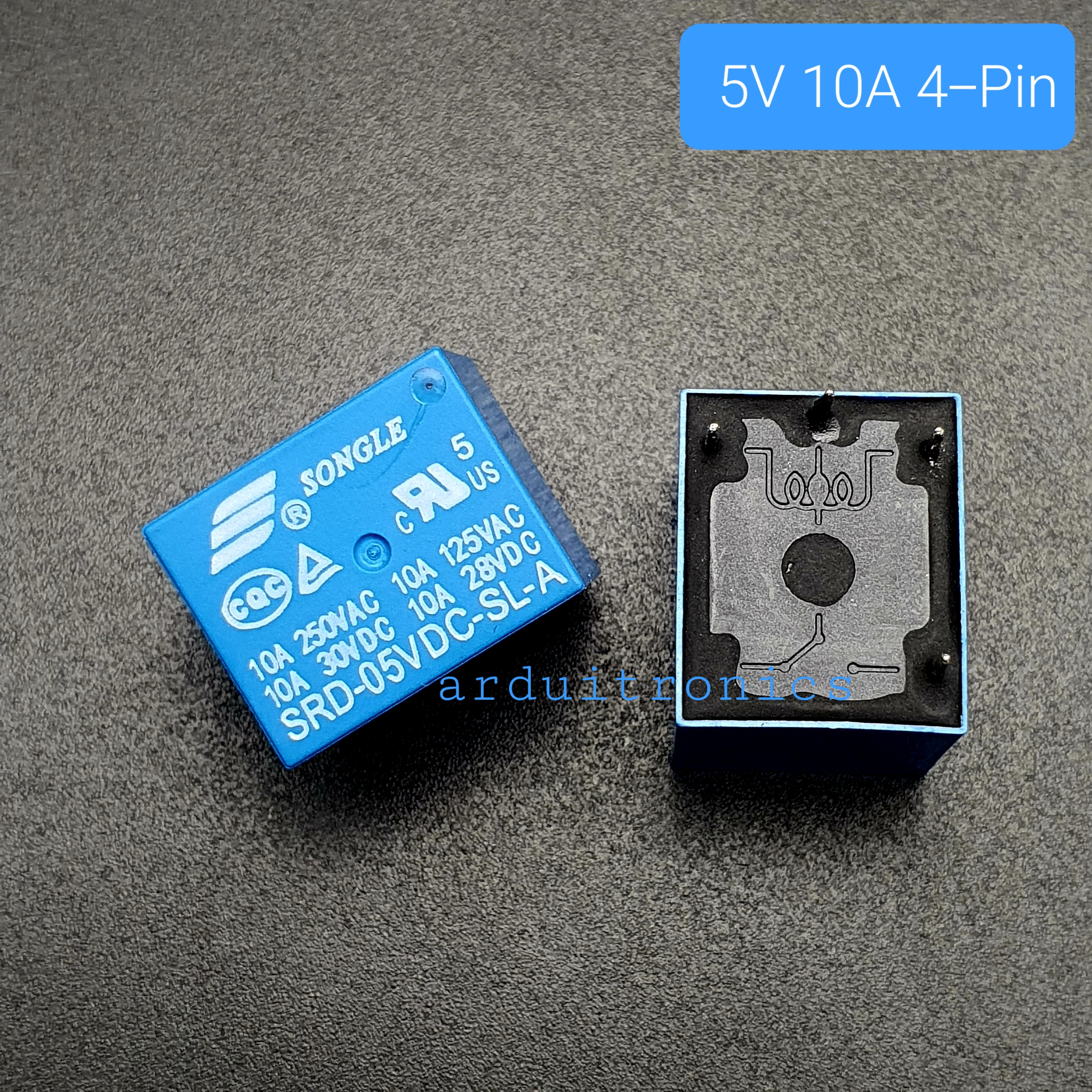 หัวรีเลย์ Relay 5V 10A รีเลย์ 5V 10A แบบ 4 ขา (ยี่ห้อ Songle)