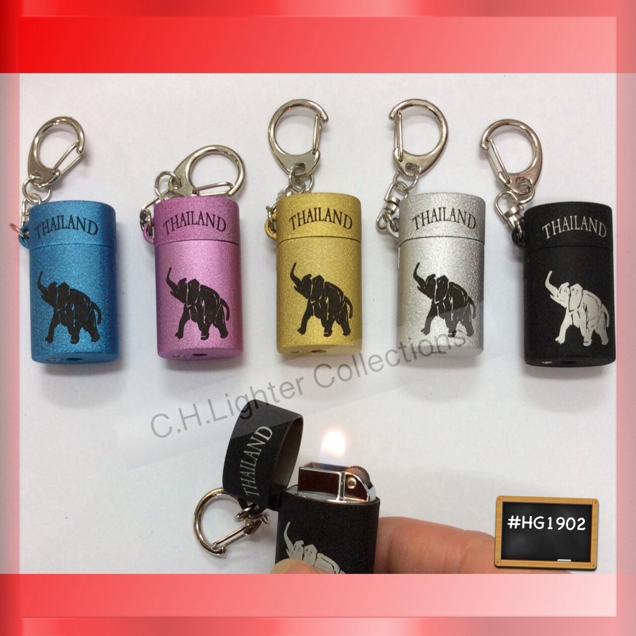 ไฟแช็คช้างจิ๋วกุญแจ lighter thailand keychain