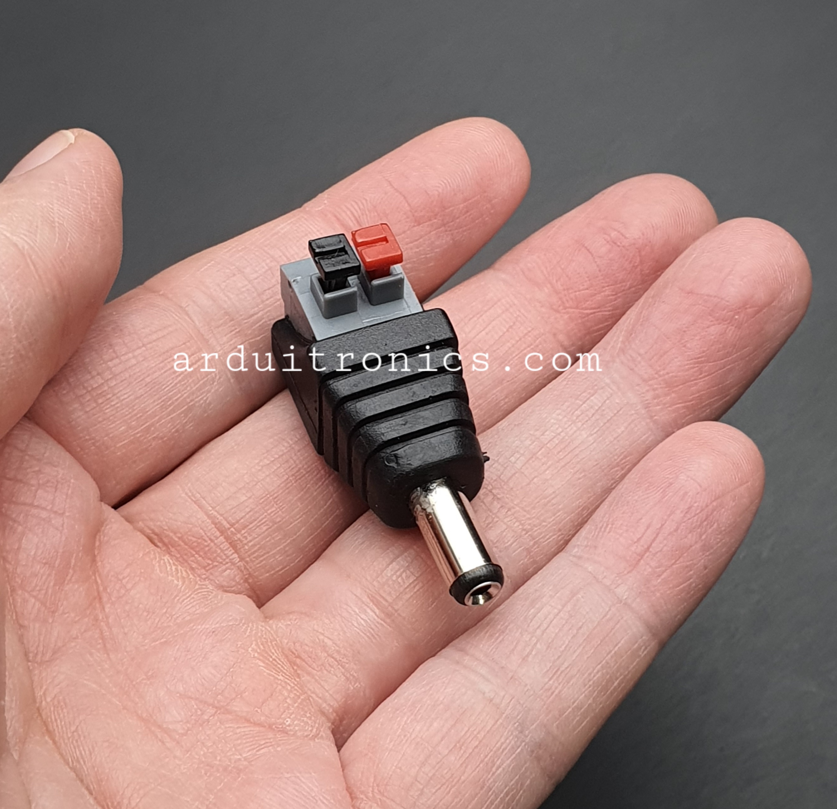 DC Power Connector DC Jack หัวแจ็ค ตัวผู้ Male Adapter Jack Plug 5.5 x2.1 mm ขนาดพอดีกับหัว Jack Arduino ไม่ต้องบัดกรี