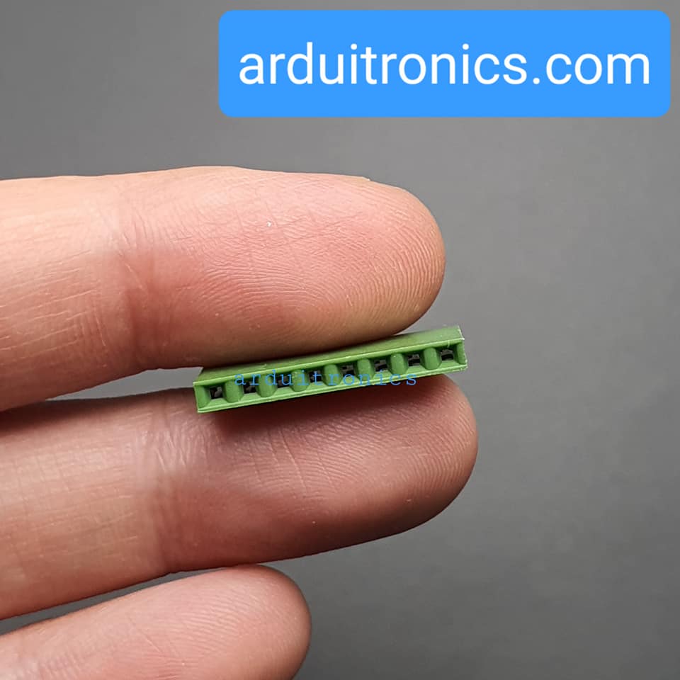[Green] 1x8 Pin Single Row Female Header 2.54mm Pitch Straight Pin Square (จำนวน 1 ชิ้น)