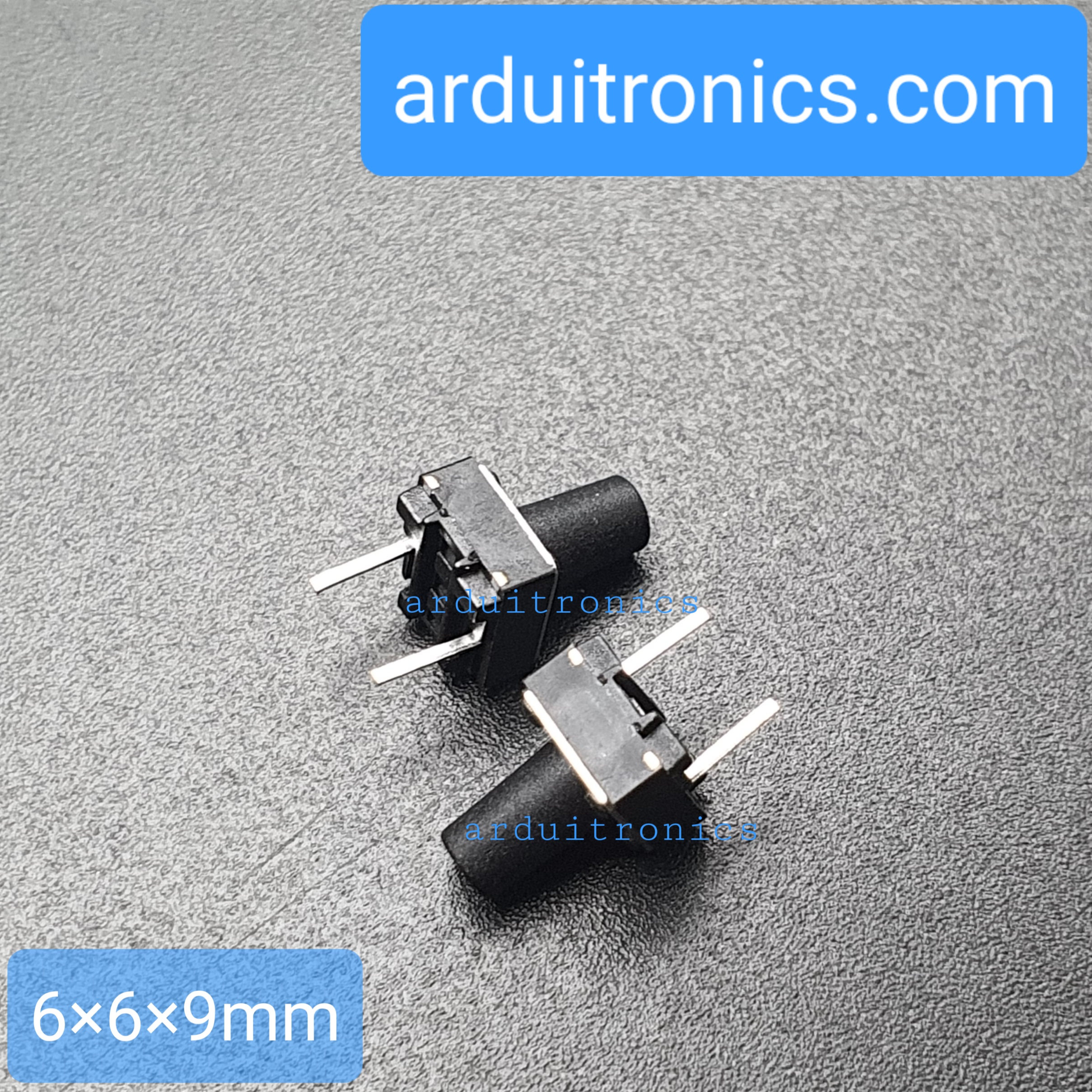 Tact Switch 6X6x9mm ไมโครสวิตช์ กดติดปล่อยดับ 2 ขา (หัวกลม)