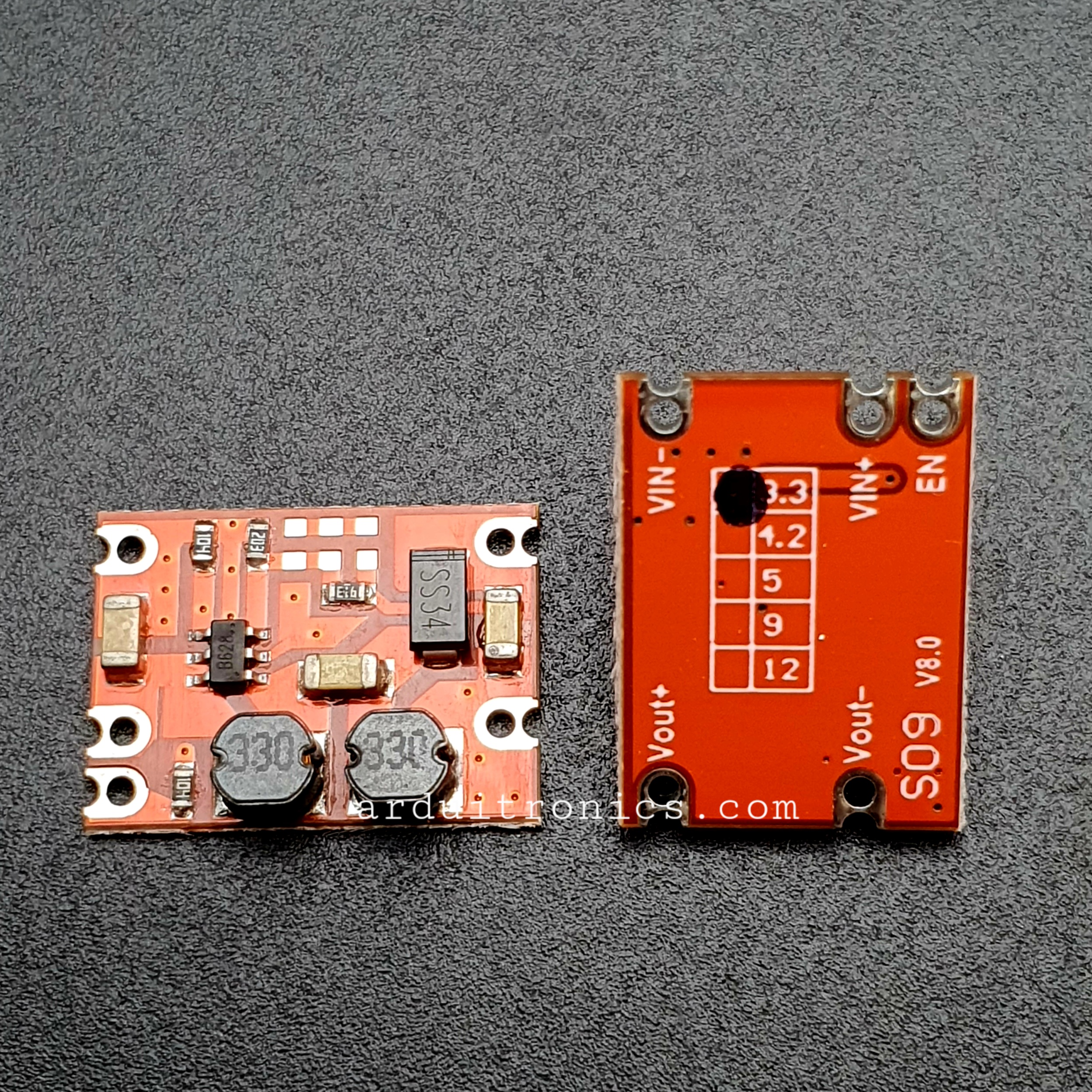 DC Automatic Step-Up and Step-Down Power Supply Module 3-15V to 3.3V 600mA โมดูลแปลงไฟ 3-15V เป็น 3.3V 600mA