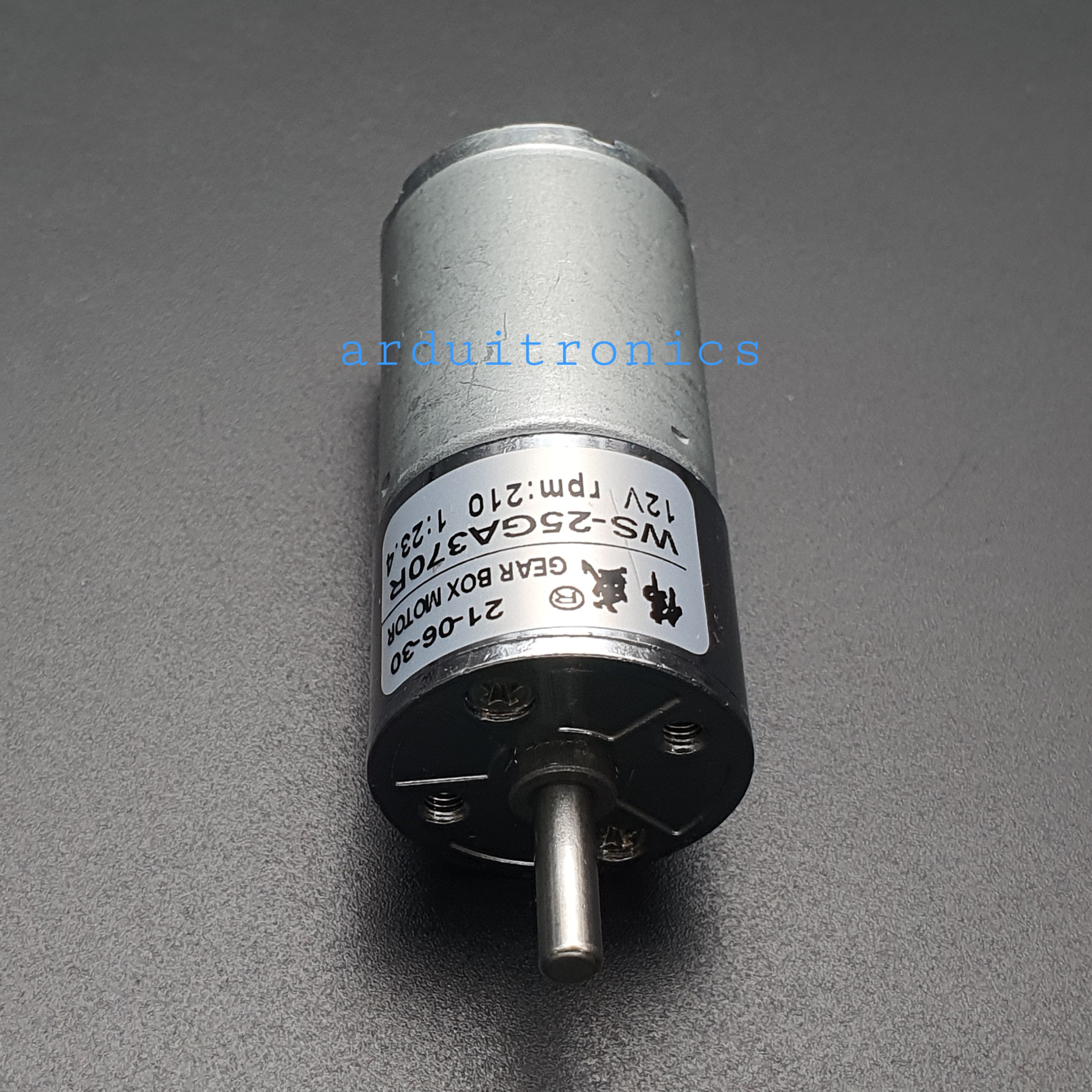 DC Motor Model 25GA370R มอเตอร์เกียร์ แกนกลาง รุ่น25 DC 12V:210RPM 25GA370R-12V-210