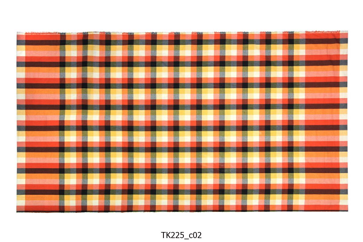 [2ม.] ผ้าขาวม้า TK225 ส้มเหลือง