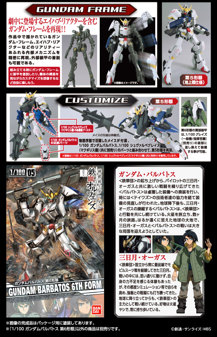 1/100 Gundam Barbatos 6th Form