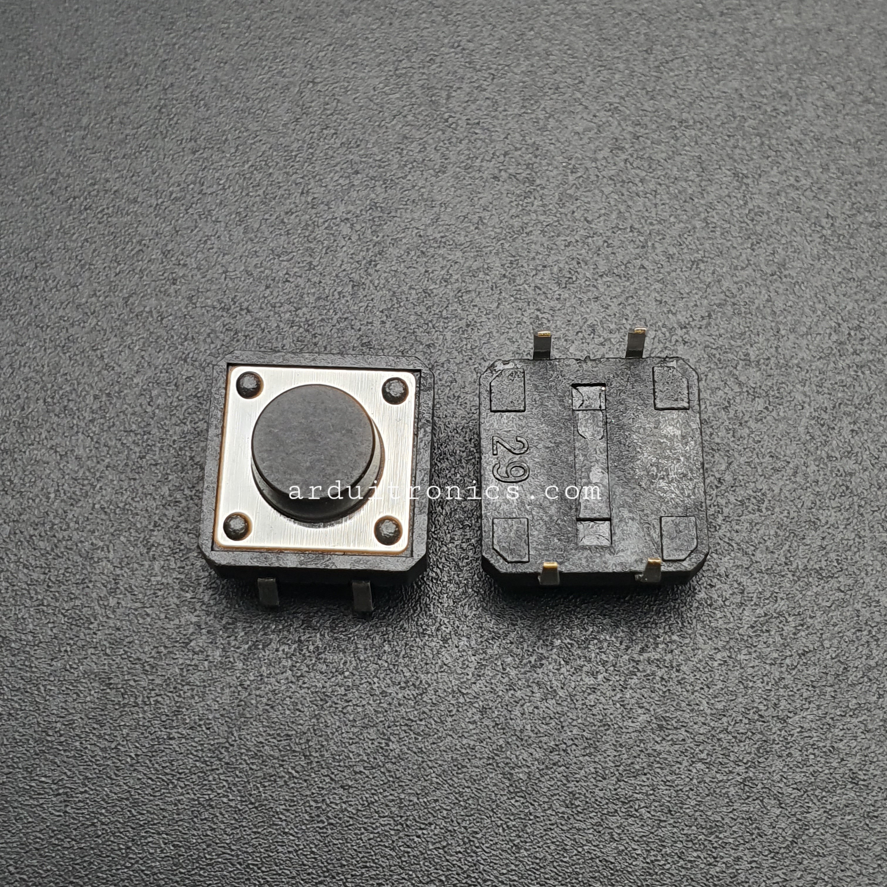 Tact Switch 12X12x6 mm ไมโครสวิตช์ กดติดปล่อยดับ 4 ขา (หัวกลม) (5 ชิ้น/pack)