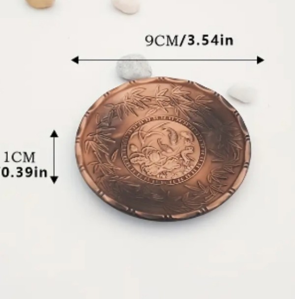 ที่รองแก้ว ทองแดงขัดเงา 9cm