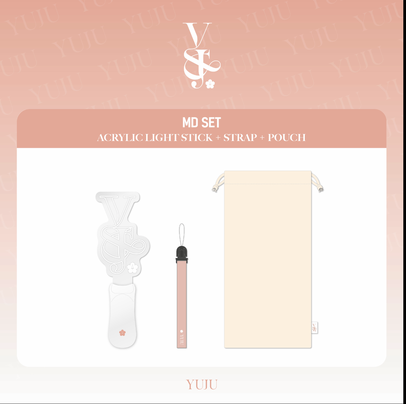 YUJU - 2nd Mini Album [O] - แบบครบ set Acrylic light stick + light stick pouch + lightstick strap แบบ ส่ง ทาง เรือ